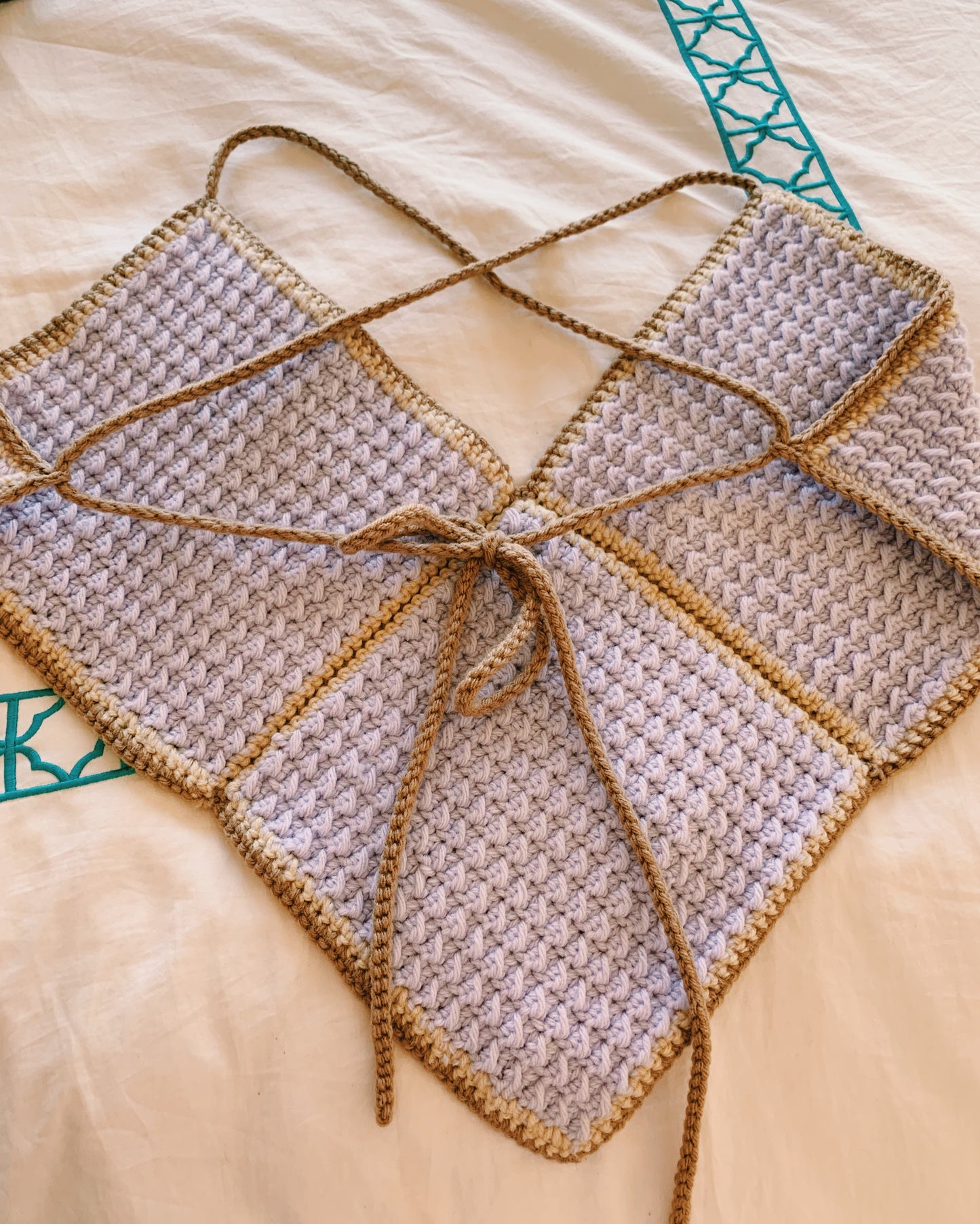 lavender and honey cerise top // crochet top