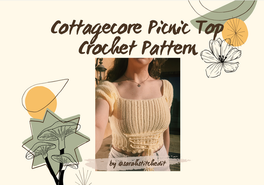 cottagecore picnic top // crochet pattern