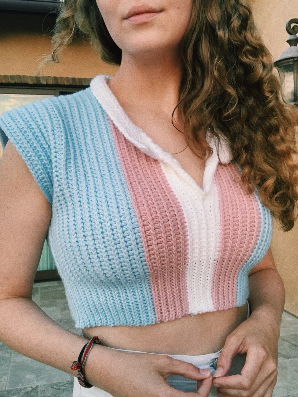 pre-order: pride flag valerie top // crochet top
