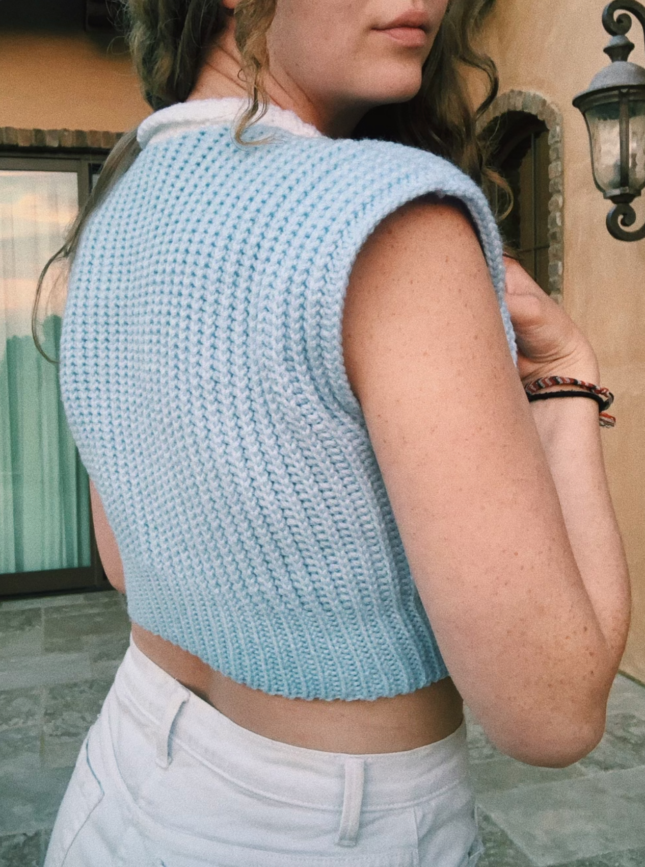 valerie trans flag pride top // crochet top